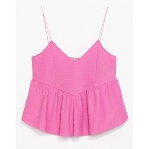 NWT Zara Pink Peplum Tank